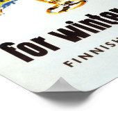 フィンランドヴィンテージ旅行ポスター復元 ポスター (角)