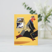 フィンランドヴィンテージ旅行ポスター復元 ポストカード (スタンド正面)