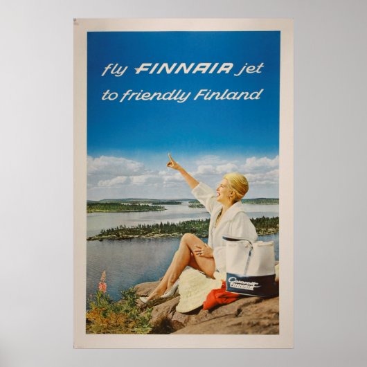 フィンランドヴィンテージ旅行ポスター ポスター (正面)