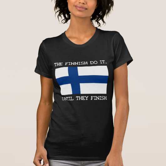 フィンランド人はやり遂げるまでやる Tシャツ (正面)