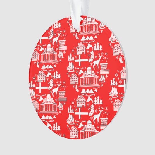フィンランド伝統的のクリスマスの装飾 オーナメント (正面)