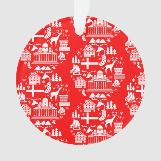 フィンランド伝統的のクリスマスの装飾 オーナメント (正面)