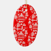 フィンランド伝統的のクリスマスの装飾 セラミックオーナメント (右)