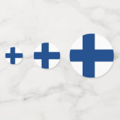 フィンランド国旗が付いた表紙吹雪 コンフェッティ (裏面)