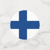 フィンランド国旗が付いた表紙吹雪 コンフェッティ (スモール正面)