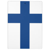 フィンランド国旗が貼られた愛国的なクリップボード クリップボード (裏面)