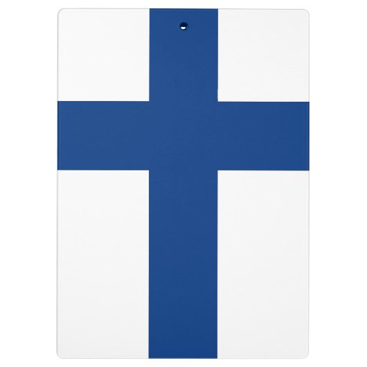 フィンランド国旗が貼られた愛国的なクリップボード クリップボード (裏面)