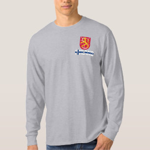 フィンランド国旗とコート・オブ・アームズ Tシャツ