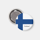 フィンランド国旗とフィンランドの休日、旅行/スポーツファン マグネット (正面/裏面)