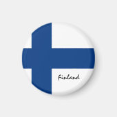 フィンランド国旗とフィンランドの休日、旅行/スポーツファン マグネット (正面)