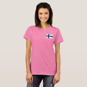 フィンランド国旗と地図dk Tシャツ (正面フル)