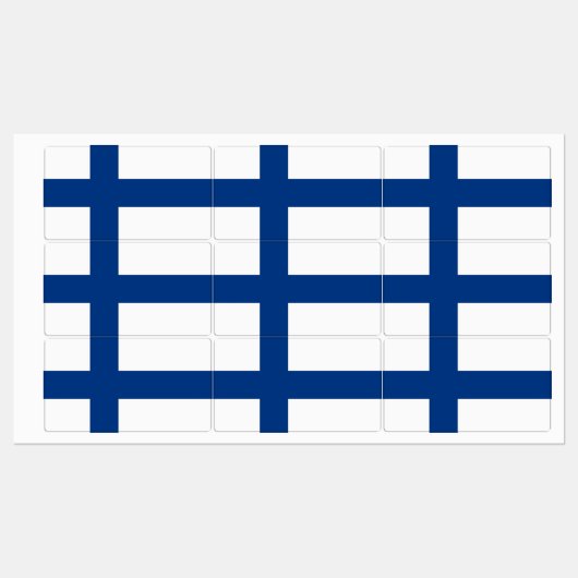 フィンランド国旗のある愛国的なラベル ラベル (シート)