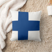 フィンランド国旗のアメリカ・モーメント・ジョー・ピロー クッション (ブランケット)