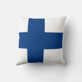 フィンランド国旗のアメリカ・モーメント・ジョー・ピロー クッション (裏面)