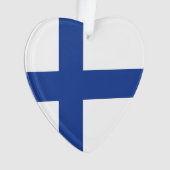 フィンランド国旗のカスタムオーナメント オーナメント (正面)