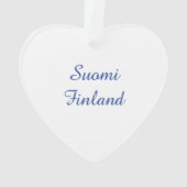 フィンランド国旗のカスタムオーナメント オーナメント (裏面)