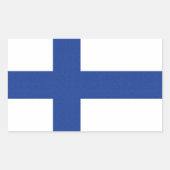 フィンランド国旗のカスタムシール 長方形シール (正面)