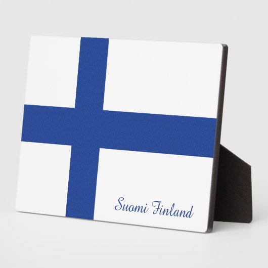フィンランド国旗のカスタム飾り フォトプラーク (側面)