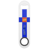 フィンランド国旗のコート・オブ・アーム スピード栓抜き (裏面)