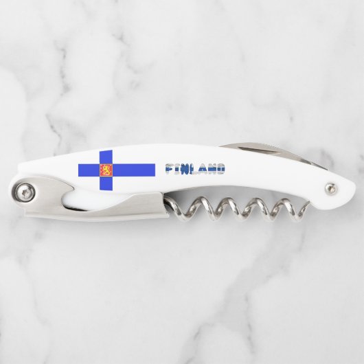 フィンランド国旗のコート・オブ・アーム ソムリエナイフ (正面)
