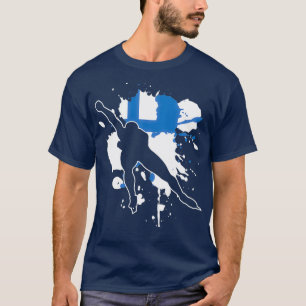 フィンランド国旗のスケーターアイススケートで滑る1 Tシャツ