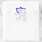 フィンランド国旗のフィンランドのライオン ラウンドシール (バッグ)