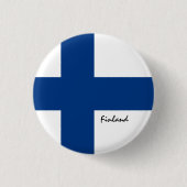 フィンランド国旗のボタン,愛国的なフィンランド国旗のファッション 缶バッジ (正面)