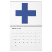フィンランド国旗の紋章 カレンダー (2月 2027)