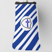 フィンランド国旗の腕 ゴルフヘッドカバー (回転90)