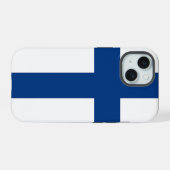 フィンランド国旗のApple iPhone 15 Case-Mateケース 15ケース (裏面横)