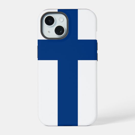 フィンランド国旗のApple iPhone 15 Case-Mateケース 15ケース (裏面)