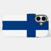 フィンランド国旗のApple iPhone 16 Case-Mateケース Case-Mate iPhoneケース (裏面 (横))