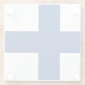 フィンランド国旗を持つガラスコアスター ガラスコースター (裏面)