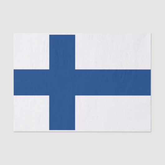 フィンランド国旗を持つ愛国的ティッシュペーパー 薄葉紙 (正面)