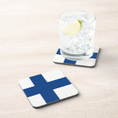 フィンランド国旗を持つ懸命プラスチックのコースター コースター (右側)