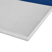 フィンランド国旗を掲げたガラス板 カッティングボード (角)