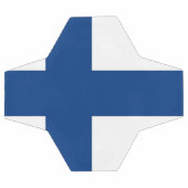フィンランド国旗を掲げた愛国的なサッカーボール サッカーボール (フラット)