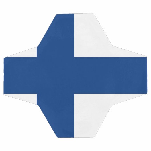 フィンランド国旗を掲げた愛国的なサッカーボール サッカーボール (フラット)