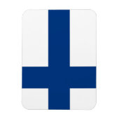 フィンランド国旗を掲げた愛国的なフレキシブル磁石 マグネット (縦)
