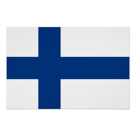 フィンランド国旗を掲げた愛国的なポスター ポスター (正面)