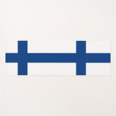 フィンランド国旗を掲げた愛国的なヨガマット ヨガマット (正面(横))