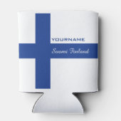 フィンランド国旗カスタムのクーラー 缶クーラー (裏面)