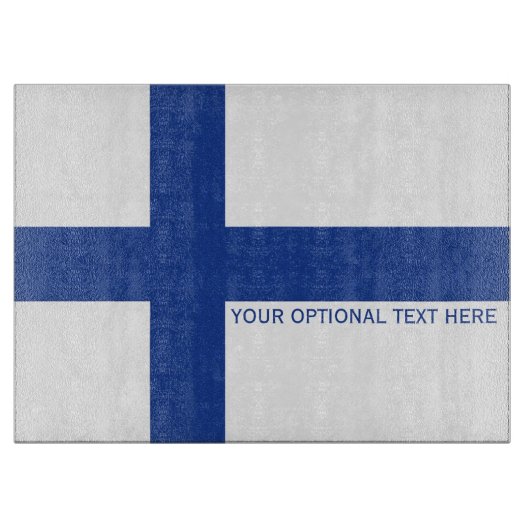 フィンランド国旗カスタムの切断ボード カッティングボード (正面)