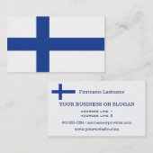 フィンランド国旗カスタムの名刺 名刺 (正面/裏面)