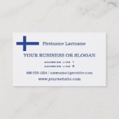 フィンランド国旗カスタムの名刺 名刺 (裏面)