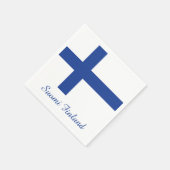 フィンランド国旗カスタム紙ナプキン スタンダードカクテルナプキン (角)