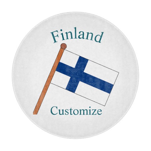 フィンランド国旗サンダーコーブ カッティングボード (正面)