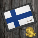 フィンランド国旗ファッション，フィンランド愛国者/スポーツ ナイロン三つ折りウォレット<br><div class="desc">財布：フィンランド&フィンランド国旗のファッション – 私の国を愛し、旅行の贈り物、おじいちゃん誕生日、全国の愛国者/スポーツファン</div>