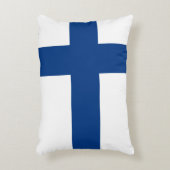 フィンランド国旗フィンランド愛国心 アクセントクッション (正面(垂直))