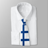 フィンランド国旗ブルークロス潮見 ネクタイ (タイ)